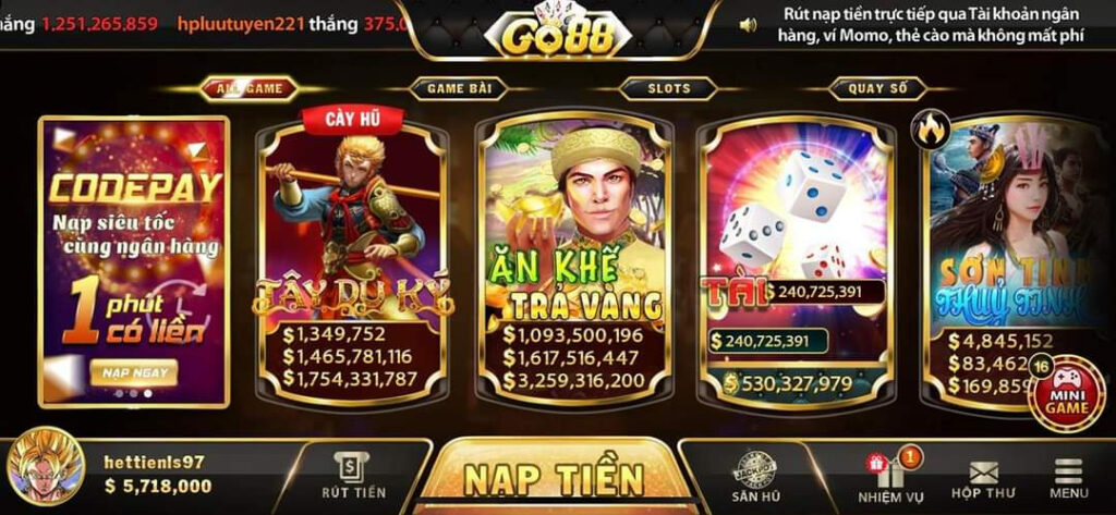 Các sản phẩm cá cược tại Go88